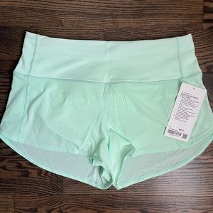 NWT lululemon speed up HR short 2.5" size 8 mint moment